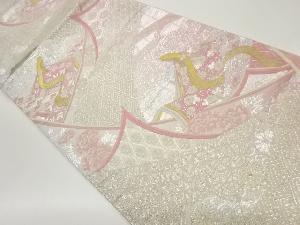 佐賀錦貴女に草花模様織出し袋帯